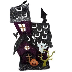 Pier 1 Halloween Glitter‎ Haunted House Decor Tea Light Holder